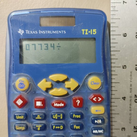 Calculator Texas Instruments TI-15 See Through Blue Explorer Scientific Cover - Picture 2 of 9